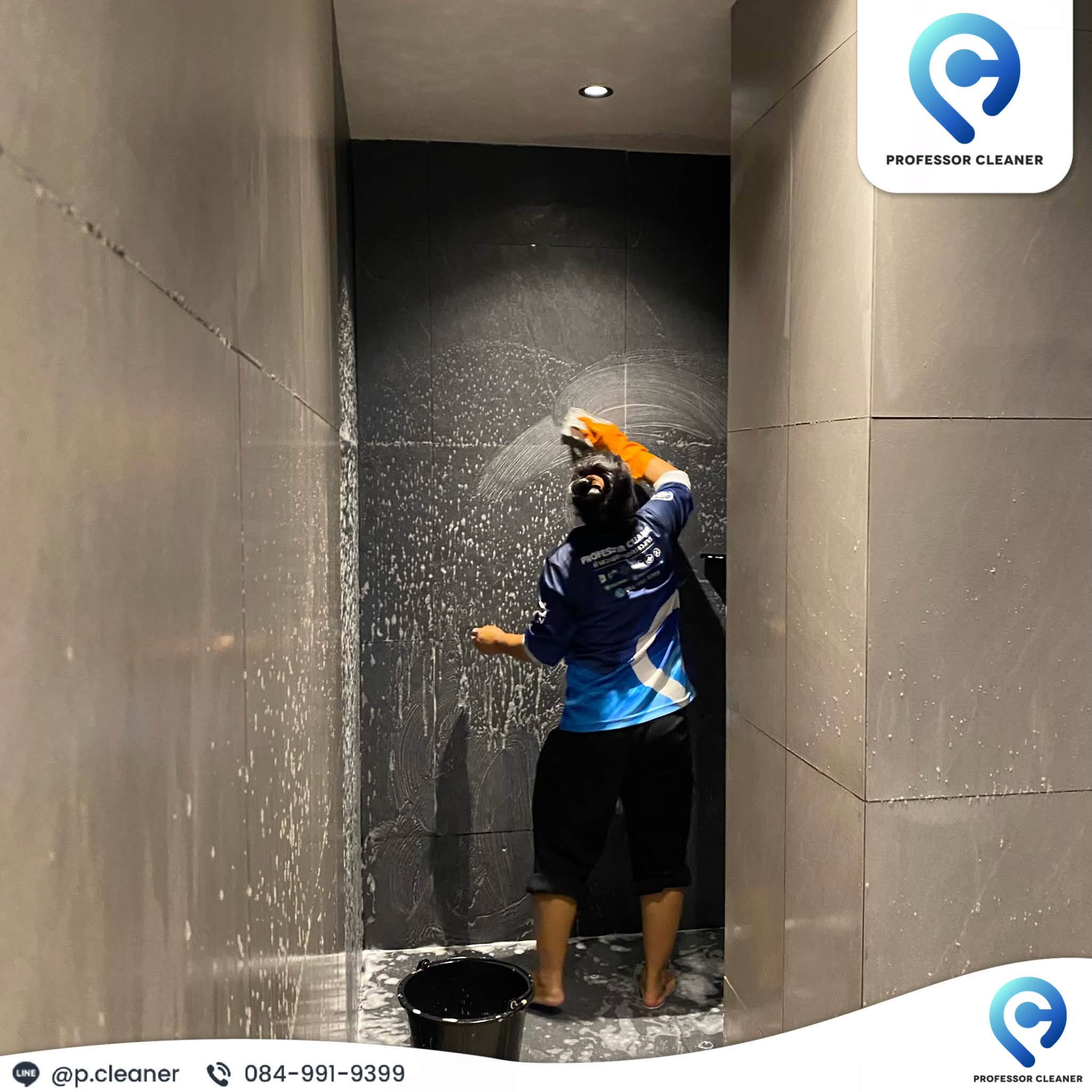 ขัดผนังห้องน้ำ ทำความสะอาดบ้าน เชียงใหม่ Big Cleaning